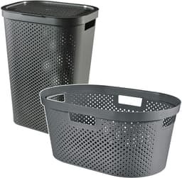 Curver Infinity - Set wasmand 40L + wasmand 60L - donkergrijs — thumbnail 1