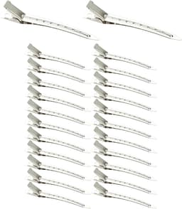 24 stuks Zilveren Haarspelden Professioneel Metaal 9 cm - Styling en Splitsklemmen — thumbnail 1