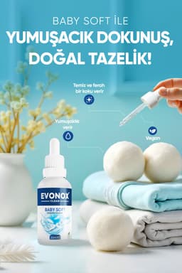 Evonox Clean Wollen Drogerbal Essence – Baby Soft (30 ml) — thumbnail 3