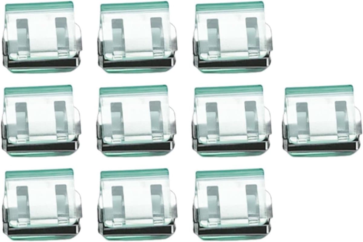 Broekklem - broekclip - broek clip - broek klem - Kleding Clip - 10 stuks - broekspijp clip - broekspijp verkorter - Bevestigingsclip voor broekspijp - wasknijpers - Antislip Vaste Gesp - Transparant groen — afbeelding 1