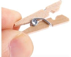 Mini Wasknijpers Hout - 25MM - 100 stuks — afbeelding 1