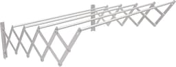 Wanddroogrek Uittrekbaar Aluminium Droogrek 80cm - Roestvrij en Corrosiebestendig - Eenvoudige Wandmontage - Inklapbaar Ruimtebesparend - Binnen en Buiten Gebruik - Zilver - Metaal Wanddroogrek — thumbnail 1