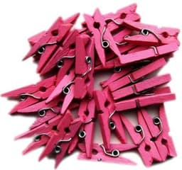 Finnacle - Versier je geboortekaartjes met 20x roze mini knijpers van 2 cm - Schattige geboorte meisje knijpertjes voor het ophangen van kaartjes — thumbnail 2