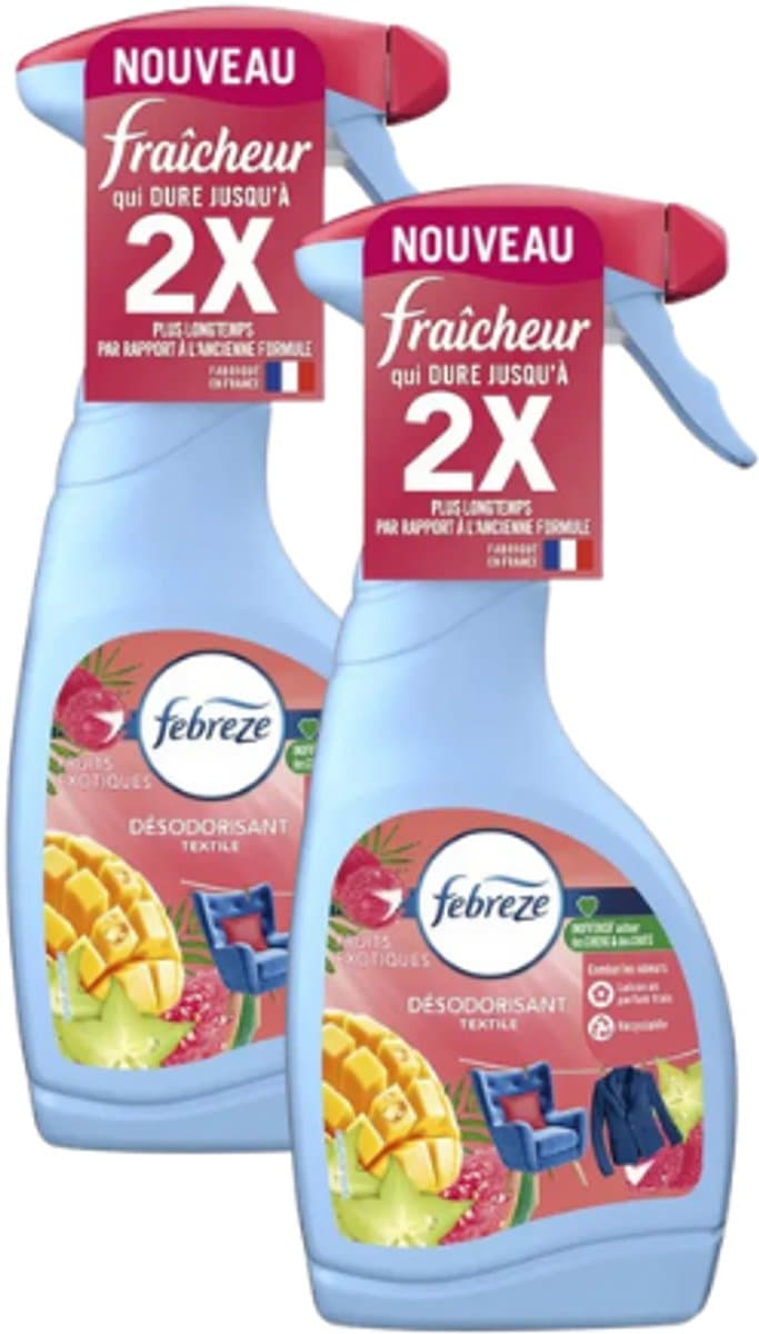 Lenor Febreze Textielverfrisser Spray - Exotic Fruits - Multipack | 2x 500ml | Verwijdert nare geuren — afbeelding 1