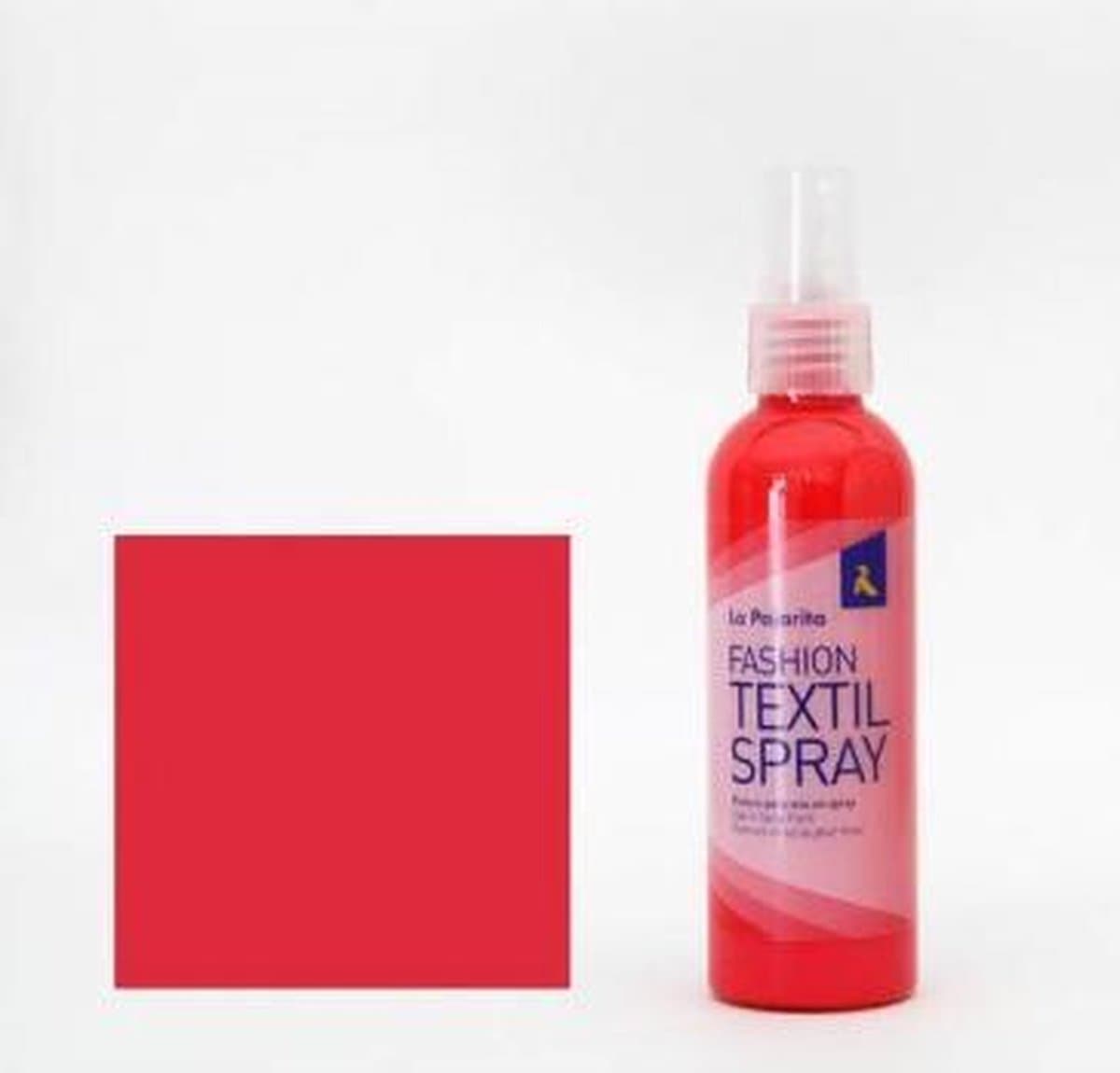 La Pajarita textielverf spray 100ml kersenrood voor knutselen. — afbeelding 1
