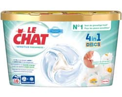 Le Chat Wascapsules Sensitive Zachte Lentebloesem 16 wasbeurten - 8 x 16 stuks - Voordeelverpakking