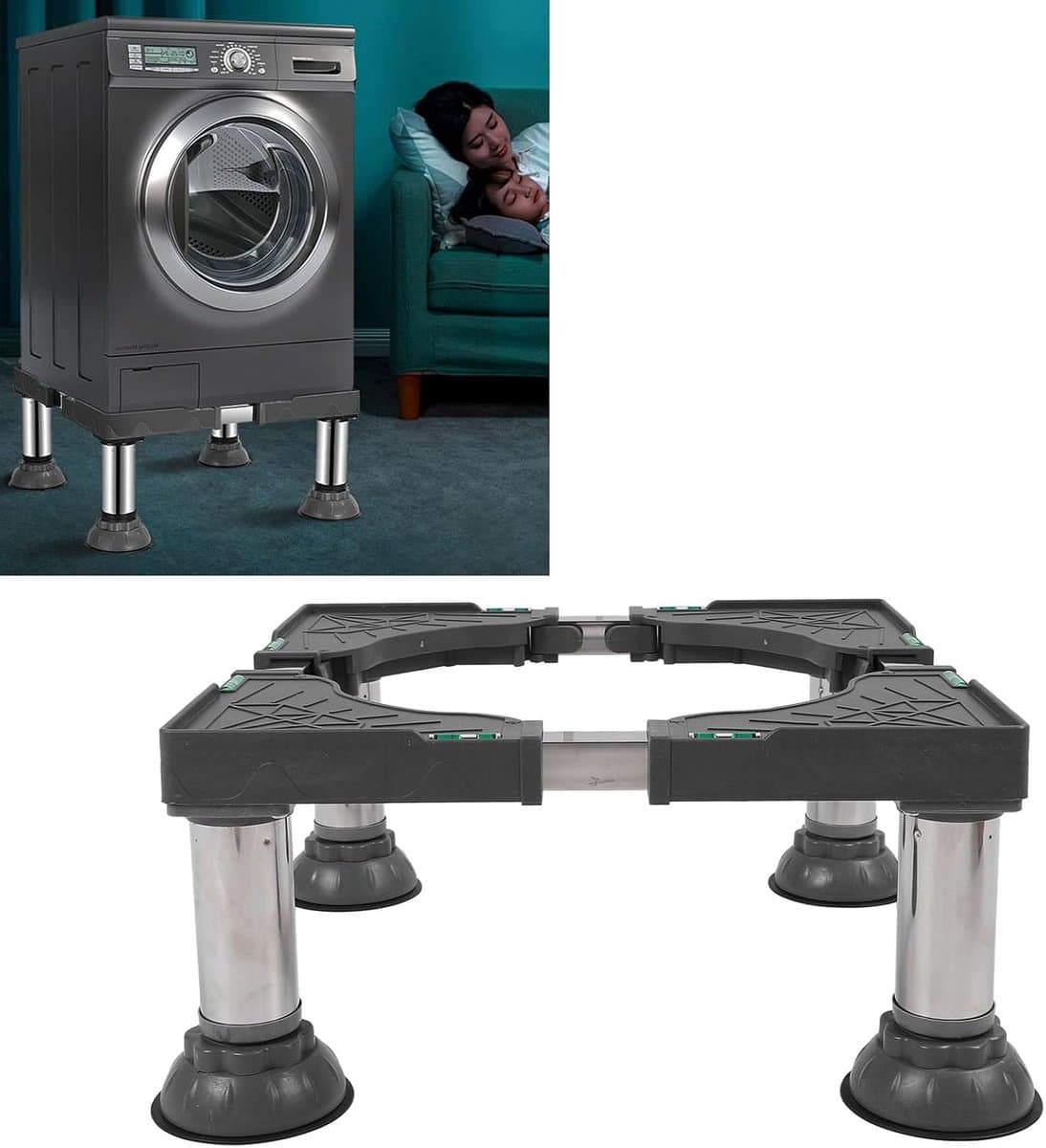 Wasmachine verhoger - Wasmachine verhoger - Wasmachine sokkel - Wasmachine verhoger met lade - Wasmachine opbouwmeubel - Wasmachine opbouwmeubel - Wasmachine Sokkel — afbeelding 1