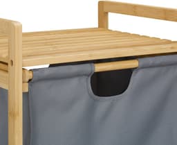 Wasmand rek - 30 liter - met lade - 95 x 40 x 33 cm - bamboe — thumbnail 5