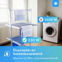 Elektrisch Droogrek - Wasrek Inklapbaar - — thumbnail 2