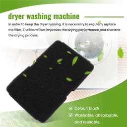 Bramokava 2x Filter geschikt voor Beko Blomberg Droger 2964840100 - 235 x 150 mm - Spons Foam Schuimfilter — thumbnail 5