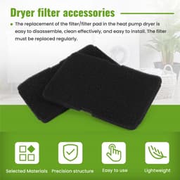 Bramokava 2x Filter geschikt voor Beko Blomberg Droger 2964840100 - 235 x 150 mm - Spons Foam Schuimfilter — thumbnail 2