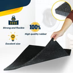 Anti Trillingsmat Wasmachine - en Wasdroger - Geluidsdempende Antislip Mat - Rubber Mat Trillingsdempers - Trillingsdempers wasmachine – Extra dik - Voetjes wasmachine & droger - Wasmachine demper – Anti trillings - vibratie - dempers pads – Antislip — thumbnail 5