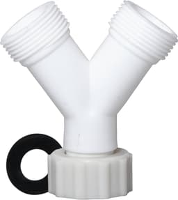 Dparts wasmachinekraan splitter - y stuk aanvoer kraan - waterverdeler 2 weg - kraan water splitter - 3/4 aansluiting voor wasmachine en vaatwasser — thumbnail 1