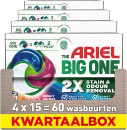 Ariel 3in1 Wasmiddel Pods The Big One Color - 4 x 15 stuks — thumbnail 1