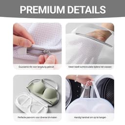 Premium Lingerie Waszak – BH Waszakje – Wasbol – Voor BH Met En Zonder Beugel – Waszakken – Kledingzakjes – Was Zakjes – Wasmachine Zakjes - Wasnet - Wasnetten - Wasnetjes — thumbnail 2