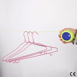 Camping waslijn - Waslijn Uitschuifbaar - waslijn voor kamperen buiten, tuin of reizen, draagbare camping waslijn met 10 vaste gespen en 10 wasspelden, voor kamperen buiten — thumbnail 3