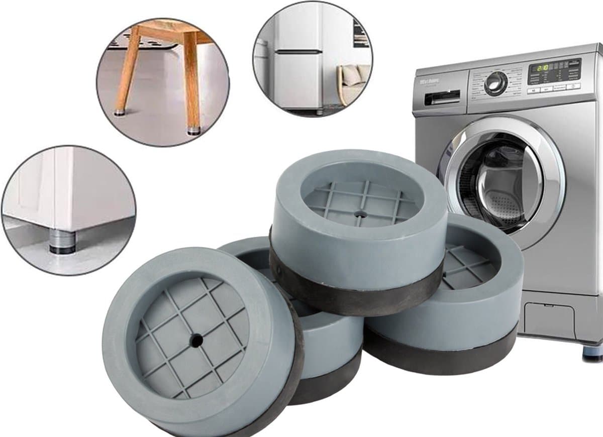 Verk Group Trillingsdempers - 4 Stuks - Wasmachine Accessoires - Anti-Trillingsmat - Geluiddempers - Wasmachine Stabilisatoren — afbeelding 1