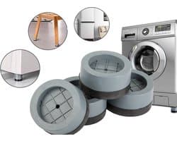 Verk Group Trillingsdempers - 4 Stuks - Wasmachine Accessoires - Anti-Trillingsmat - Geluiddempers - Wasmachine Stabilisatoren