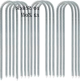 30 cm grondankers verzinkt - U-vormig - set van 10 - voor trampoline camping tenten luifels schommel — thumbnail 1