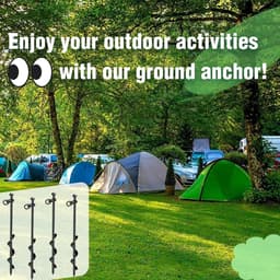 Set van 4 grondankers om in te schroeven - windbestendig metaal - beveiliging van dieren - camping - camper. — thumbnail 2