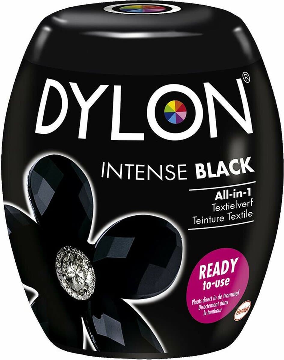 Dylon Textielverf Intense Black - 3 x 350 gr - Voordeelverpakking — afbeelding 1