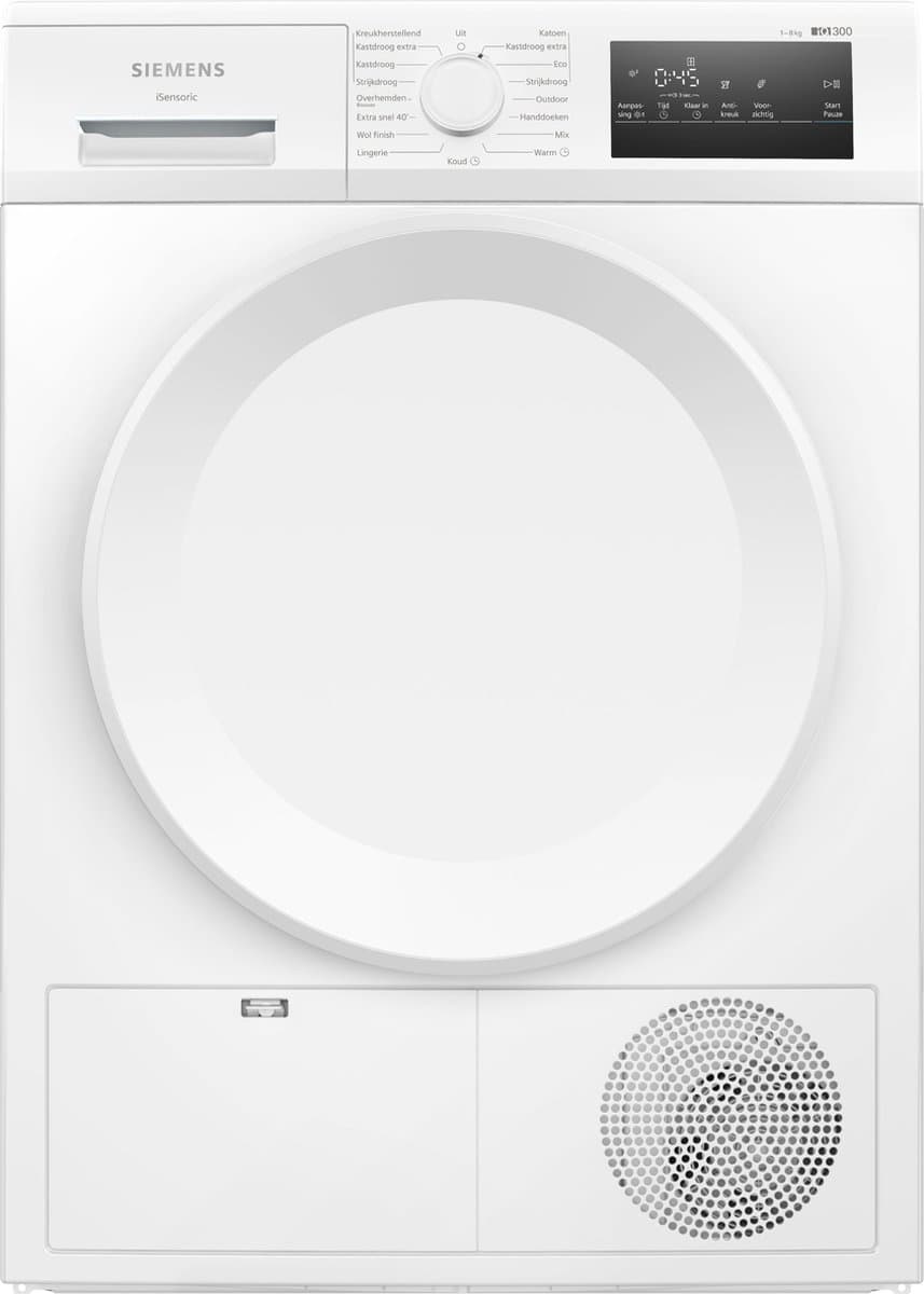 Siemens WT43H00SNL - iQ300 - Wasdroger - Warmtepompdroger - 8 kg - AutoDry technologie beschermt kleding - Outdoor-programma: veilig drogen van waterafstotende kleding en buitenkleding — afbeelding 1