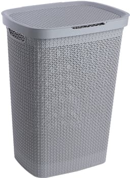Ezystorage Kunststof wasmand met deksel - Grijs - 57 liter — thumbnail 2