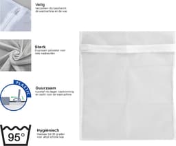 3x Sorbo Waszakken - Wasnetten - Set van 3 Wasnetjes 30x40 cm - Waszak Met Rits - Wasbaar Tot 95 Graden - Beschermt Fijn Wasgoed — thumbnail 3