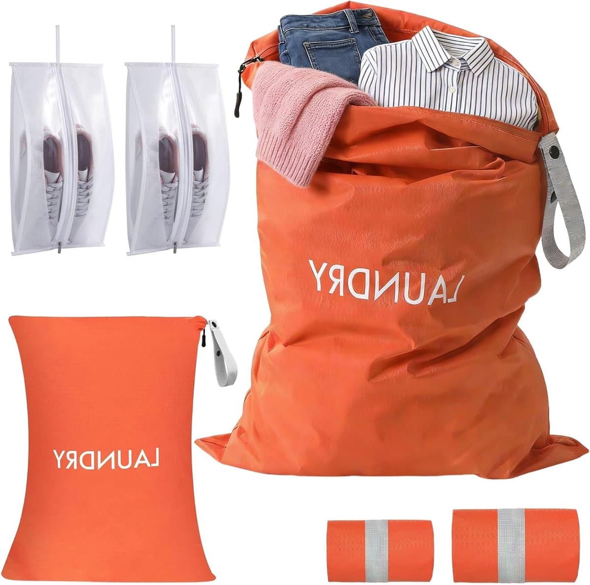 Waszak 2 stuks waterdichte reiswaszakken met ritssluiting - compact en praktisch voor onderweg - ShopVlot — afbeelding 1
