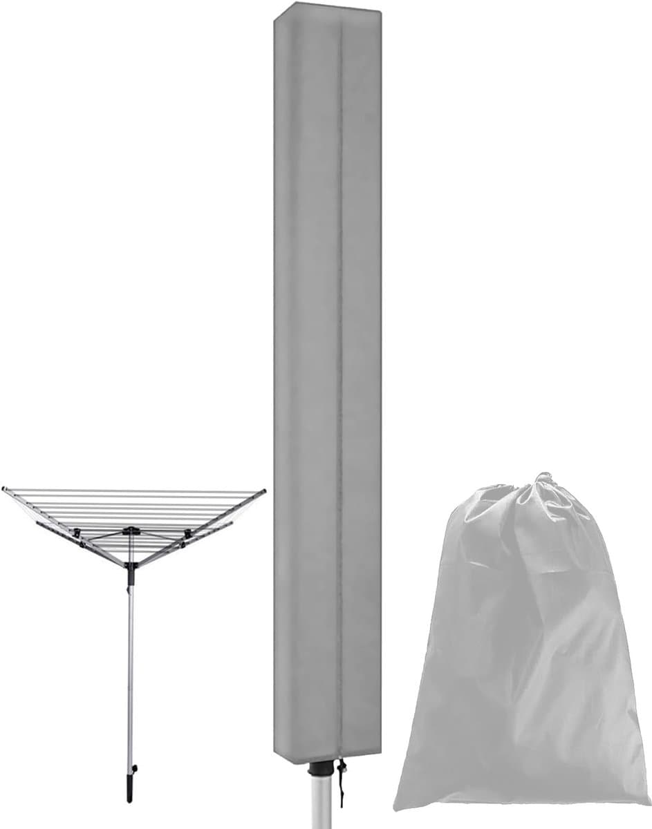 Droogmolen Hoes Universeel - Beschermhoes - 165x16x16 cm - Oxford-stof - Stofdicht, Regenbestendig en Zonwerend - Geschikt voor Tuin, Binnenplaats, Buiten en op de Camping - Grijs — afbeelding 1