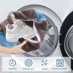 Shoe Wash Bag - 2 Pieces - Zip Shoe Bag - Ademend Chenille Schoenreiniging - Waszak voor Wasmachine en Droger — thumbnail 4