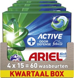 Ariel 4in1 Wasmiddel Pods +Active Odor Defence - 4 x 15 Wasbeurten — thumbnail 1