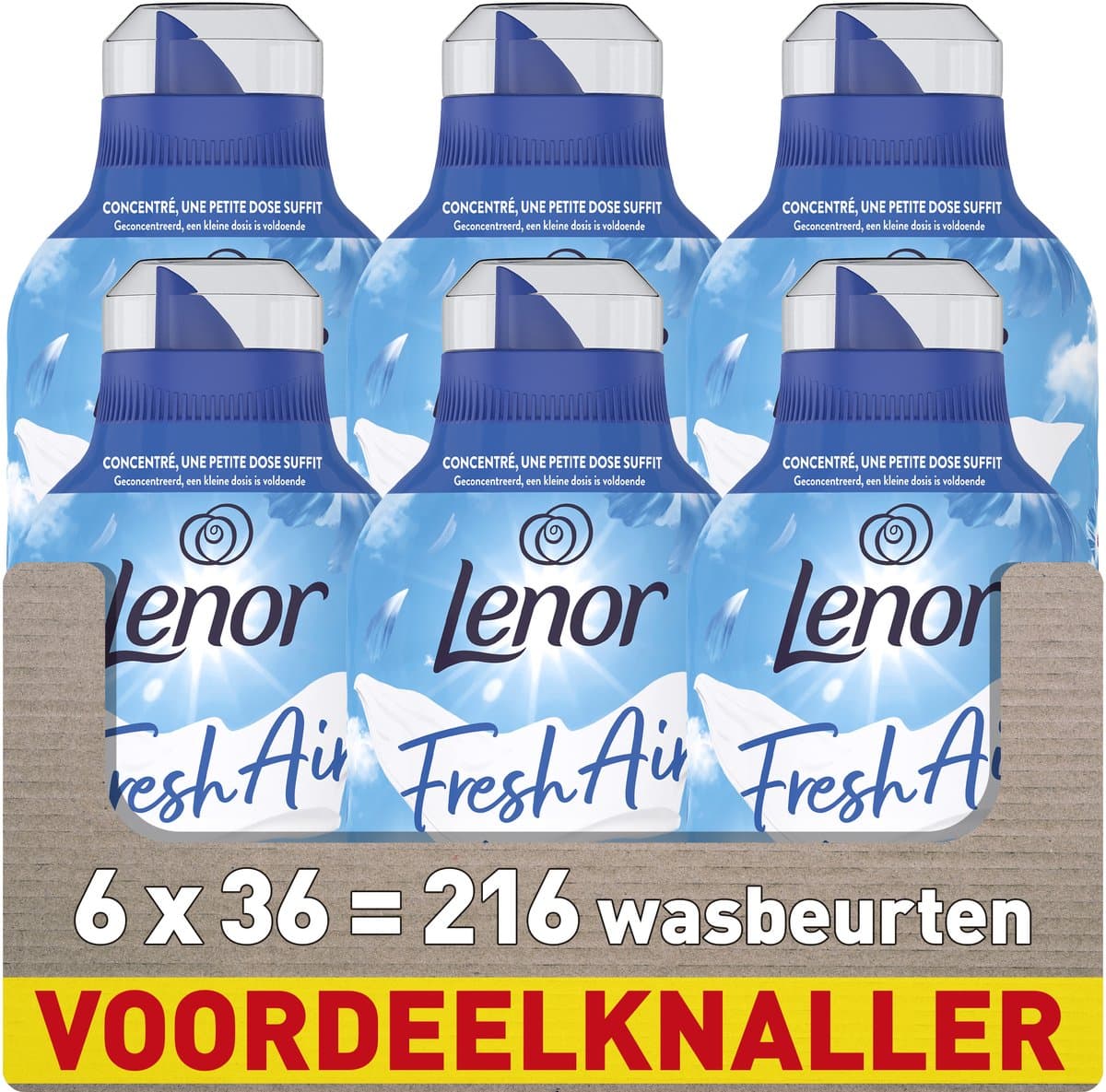 Lenor Fresh Air Wasverzachter - Ochtendfris - 6 x 36 Wasbeurten — afbeelding 1