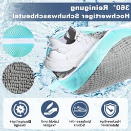 Schoenwaszakken Set van 2 - Lichtgewicht en Herbruikbare Wasnetten voor Sneakers en Sportschoenen, Grijs, 39 x 25 x 9 cm — thumbnail 5
