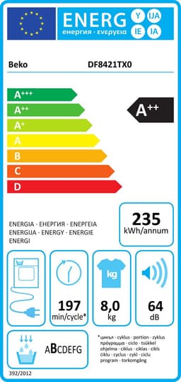 Beko DF8421TX0 - Warmtepompdroger - NL/FR — thumbnail 2
