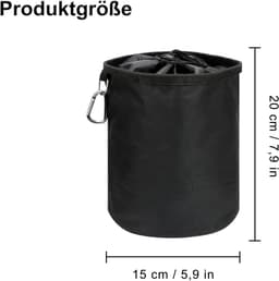 BRENZOOS- Klemmerzak groot - wasknijpersorganizer - opbergtas voor cosmetica - polyester - zwart - waterdicht — thumbnail 5