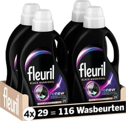 Fleuril Black - Vloeibaar Wasmiddel - Donkere en Zwarte Was - 4x29 Wasbeurten - Voordeelverpakking — thumbnail 1
