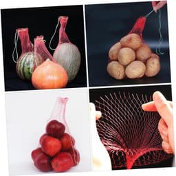 Fruitzakken - Opbergzakken - Fruit Opslag - Sterke Elasticiteit - 200 Stuks - Rood — thumbnail 3