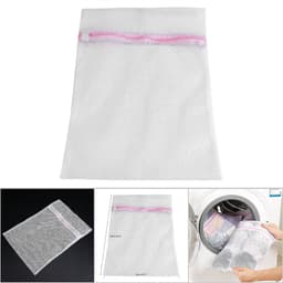 Dailygoods - Waszak - Lingerie opbergtas - Ademend fijn gaas - Lichtgrijs - Ondergoed tas - Voor veilig wassen van kleding - 40 x 50 cm — thumbnail 2