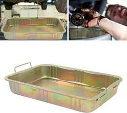 Gegalvaniseerde Olie Lekbak - Afvoercontainer Auto - Olie Verversen - Roestvrij Metaal - 500x380x95mm - Zilver — thumbnail 3