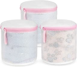 Waszak – Mesh waszakken - Wasnetjes met Rits - 3 Stuks – Sandwichmodel – Beschermt Delicate Kleding – Anti-klit – Met Stevige Ritssluiting – Herbruikbaar – Voor Witte, Bonte, Fijne Was - Wit - 14x14cm — thumbnail 3