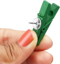 Allecto - Houten Multigekleurde Pin Knijpers - Decoratieve Kledingpin - 70 Stuks - Kleurrijk - Hobby en Projecten - Geschikt voor Muur en Foto’s — thumbnail 4