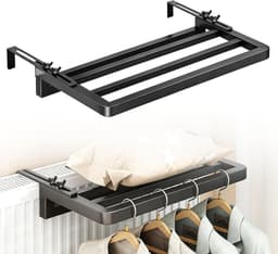 Droogrek voor Radiator, Ruimtebesparend Handdoekrek voor Balkon, Wandmontage voor Badkamer en Raam, Ideaal voor Was en Droog (40 x 25 cm) — thumbnail 1