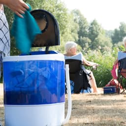 Aura® Camping Wasmachine - Mini Wasmachine - Wasmachines - 2 kg per Wasbeurt - Met Timer - Blauw - 39cm x 37cm x 51cm; 6.09 kg — thumbnail 4