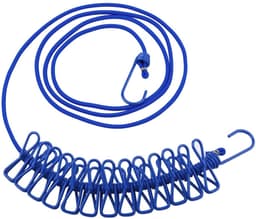 Dailygoods - Blauwe Lange Compacte Flexibele Waslijn - Ideaal Voor Vakantie - 1,8 Meter - Met 12 Pinnen - Perfect Voor Binnen En Buiten - Handig Voor — thumbnail 5
