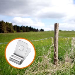 Allecto plus - Draadhekclips 50 stuks voor bevestiging van landbouwhek met roestvrijstalen schroeven — thumbnail 5