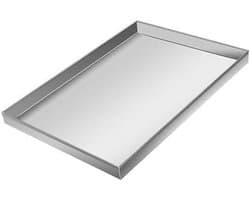 Wasmachine Afvoerbak - Lekbak Vloerbescherming - Apparaat Beschermen - Roestvrij Staal 0.8mm - Diverse Maten - Zilver