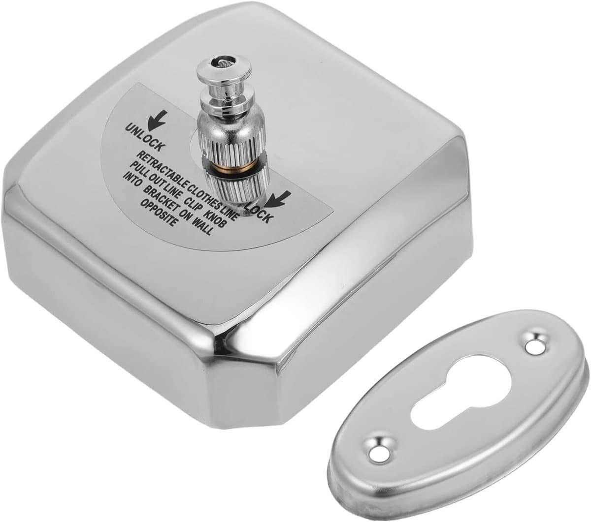 Uitschuifbare Waslijn - Waslijndraad Staal - Ruimtebesparend Drogen - Compact Wandmodel - 9 cm - Zilver — afbeelding 1