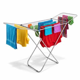 Droogrek Staand - Wasrek met 16m Drooglengte - Droogrek Inklapbaar - Hangdroogrek met Poedercoating - Lichtgewichte Wasdroogrek - Clothes Rack - Droogrekken - Stevig Wasdroogrek - Clothes Drying Rack - Droogtoren - Wasdroogtoren - Zilver - CleanRite — thumbnail 1