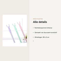 Dailygoods- Kledingvork Telescopisch - Ruimtebesparend - Lichtgewicht - Stevige Kledingsteun - U-vormige Kop - Plastic Materiaal - Kledinghanger — thumbnail 4